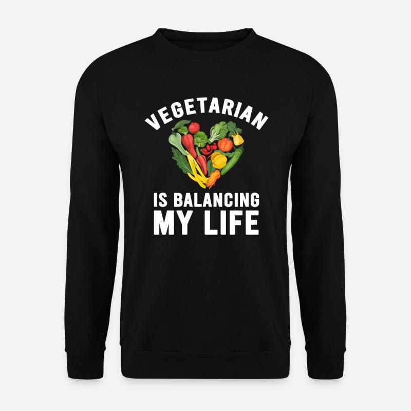 Vegetarian Balancing My Life - Unisex Sweatshirt - black