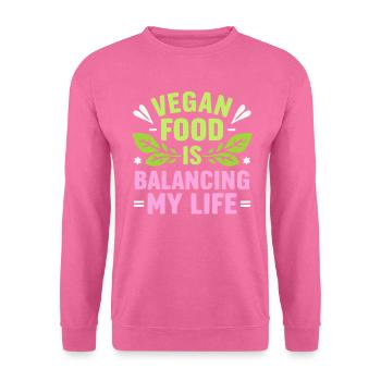 Veganes Essen bringt mein Leben in Einklang - Unisex Pullover - Pink - Vorne