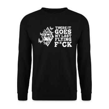 There It Goes My Last Flying F - Unisex Sweatshirt - black - Front - Alina (178cm) & Michal (187cm)
