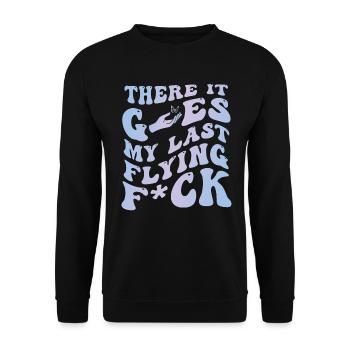 There It Goes My Last Flying F - Unisex Sweatshirt - black - Front - Alina (178cm) & Michal (187cm)