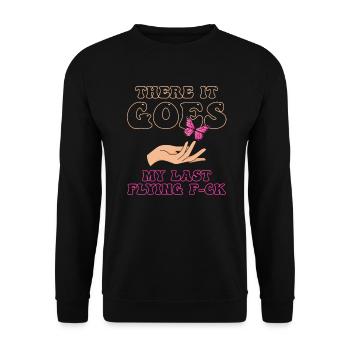 There It Goes My Last Flying F - Unisex Sweatshirt - black - Front - Alina (178cm) & Michal (187cm)