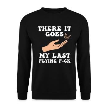 There It Goes My Last Flying F - Unisex Sweatshirt - black - Front - Alina (178cm) & Michal (187cm)