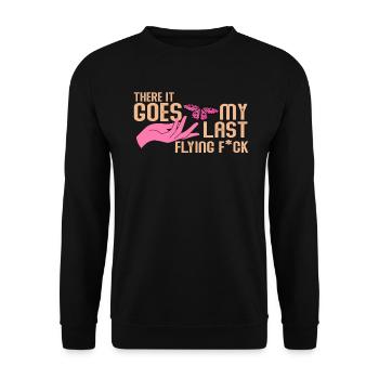 There It Goes My Last Flying F - Unisex Sweatshirt - black - Front - Alina (178cm) & Michal (187cm)