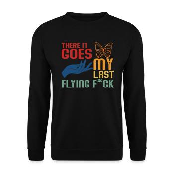 There It Goes My Last Flying F - Unisex Sweatshirt - black - Front - Alina (178cm) & Michal (187cm)