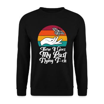 There It Goes My Last Flying F - Unisex Sweatshirt - black - Front - Alina (178cm) & Michal (187cm)