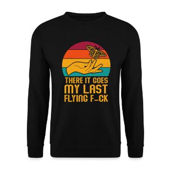 There It Goes My Last Flying F - Unisex Sweatshirt - black - Front - Alina (178cm) & Michal (187cm)