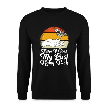 There It Goes My Last Flying F - Unisex Sweatshirt - black - Front - Alina (178cm) & Michal (187cm)