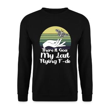 There It Goes My Last Flying F - Unisex Sweatshirt - black - Front - Alina (178cm) & Michal (187cm)