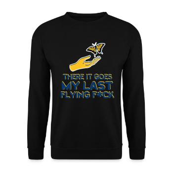 There It Goes My Last Flying F - Unisex Sweatshirt - black - Front - Alina (178cm) & Michal (187cm)
