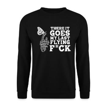 There It Goes My Last Flying F - Unisex Sweatshirt - black - Front - Alina (178cm) & Michal (187cm)