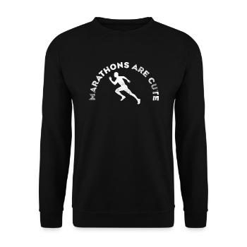 Marathons Are Cute Ultramarathon - Unisex Sweatshirt - black - Front - Alina (178cm) & Michal (187cm)