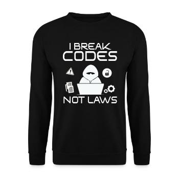 Expertise en cybersécurité des hackers éthiques - Sweat-shirt Unisexe - noir - Devant - Alina (178cm) & Michal (187cm)
