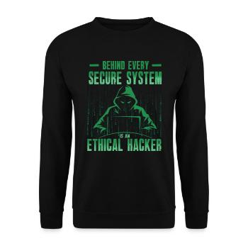 Ethical Hacker Cybersecurity Expertise - Unisex Sweatshirt - black - Front - Alina (178cm) & Michal (187cm)