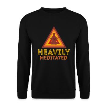 Stark meditiert - Unisex Pullover - Schwarz - Vorne - Alina (178cm) & Michal (187cm)