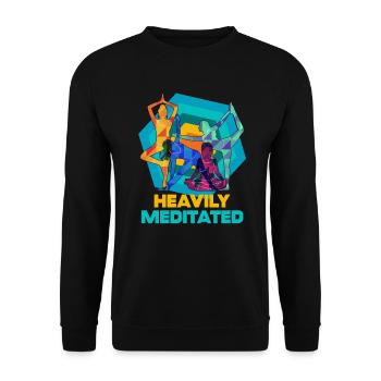 Stark meditiert - Unisex Pullover - Schwarz - Vorne - Alina (178cm) & Michal (187cm)