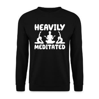 Stark meditiert - Unisex Pullover - Schwarz - Vorne - Alina (178cm) & Michal (187cm)