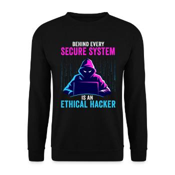 Ethische Hacker-Cybersicherheitsexpertise - Unisex Pullover - Schwarz - Vorne - Alina (178cm) & Michal (187cm)