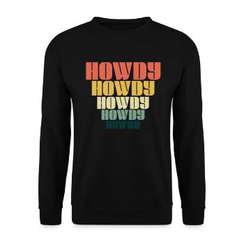Western Country Texas Cowboyhut - Unisex Pullover - Schwarz - Vorne - Alina (178cm) & Michal (187cm)