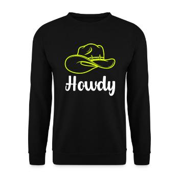 Western Country Texas Cowboyhut - Unisex Pullover - Schwarz - Vorne - Alina (178cm) & Michal (187cm)