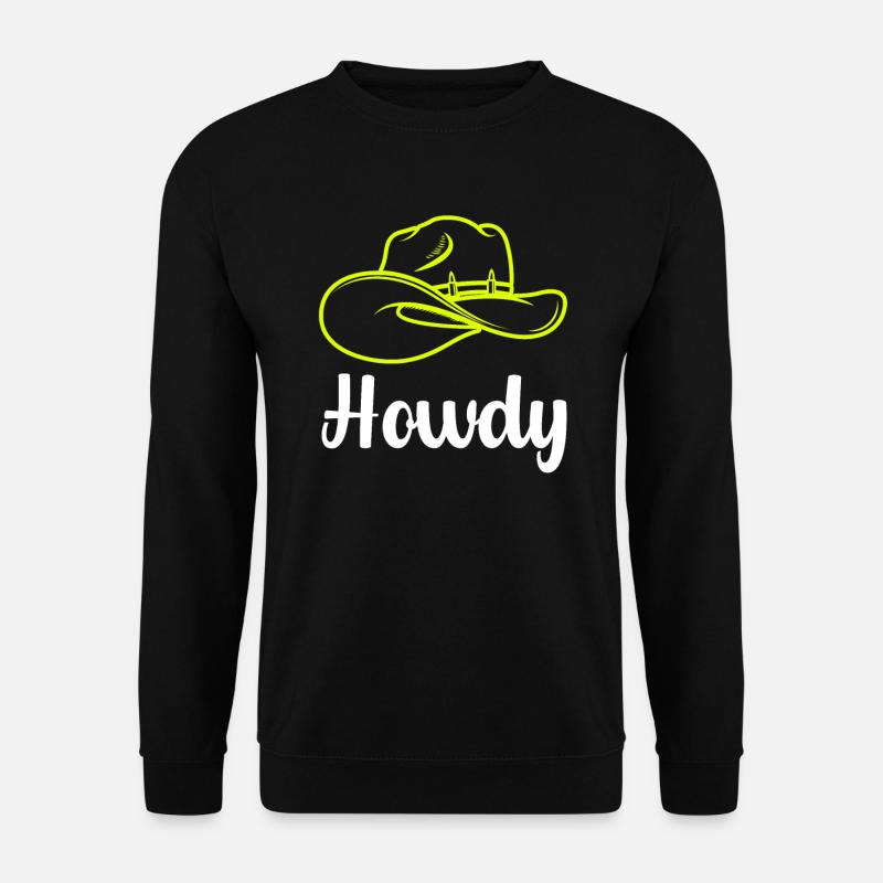 Western Country Texas Cowboyhut - Unisex Pullover - Schwarz