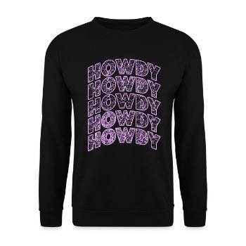 Western Country Texas Cowboyhut - Unisex Pullover - Schwarz - Vorne - Alina (178cm) & Michal (187cm)