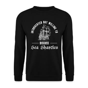 Marin Meme Bateau Pirate Navigation Océanique - Sweat-shirt Unisexe - noir - Devant - Alina (178cm) & Michal (187cm)
