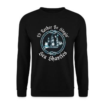 Marin Meme Bateau Pirate Navigation Océanique - Sweat-shirt Unisexe - noir - Devant - Alina (178cm) & Michal (187cm)