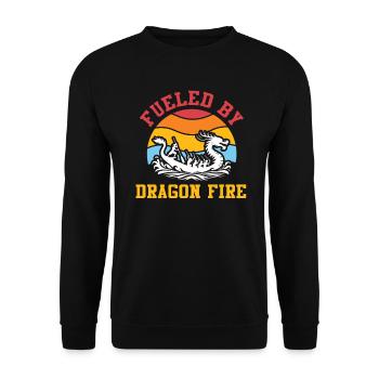 Fueled By Dragon Fire Dragon Boat - Unisex Sweatshirt - black - Front - Alina (178cm) & Michal (187cm)
