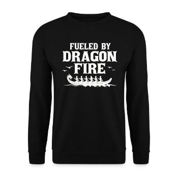 Fueled By Dragon Fire Dragon Boat - Unisex Sweatshirt - black - Front - Alina (178cm) & Michal (187cm)