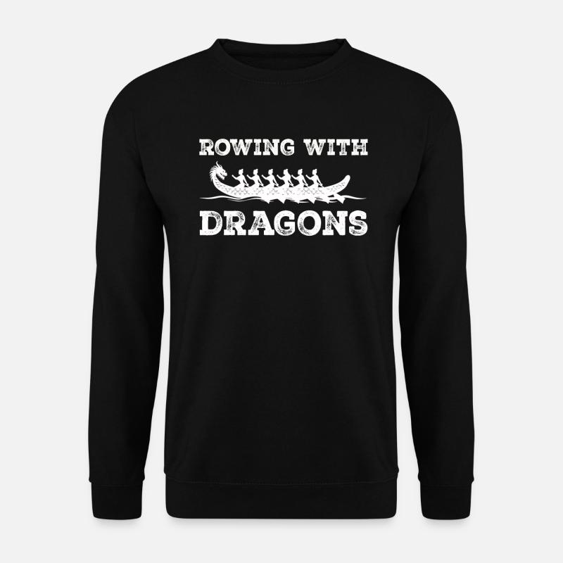 Rowing With Dragons Dragonboat - Unisex Sweatshirt - black