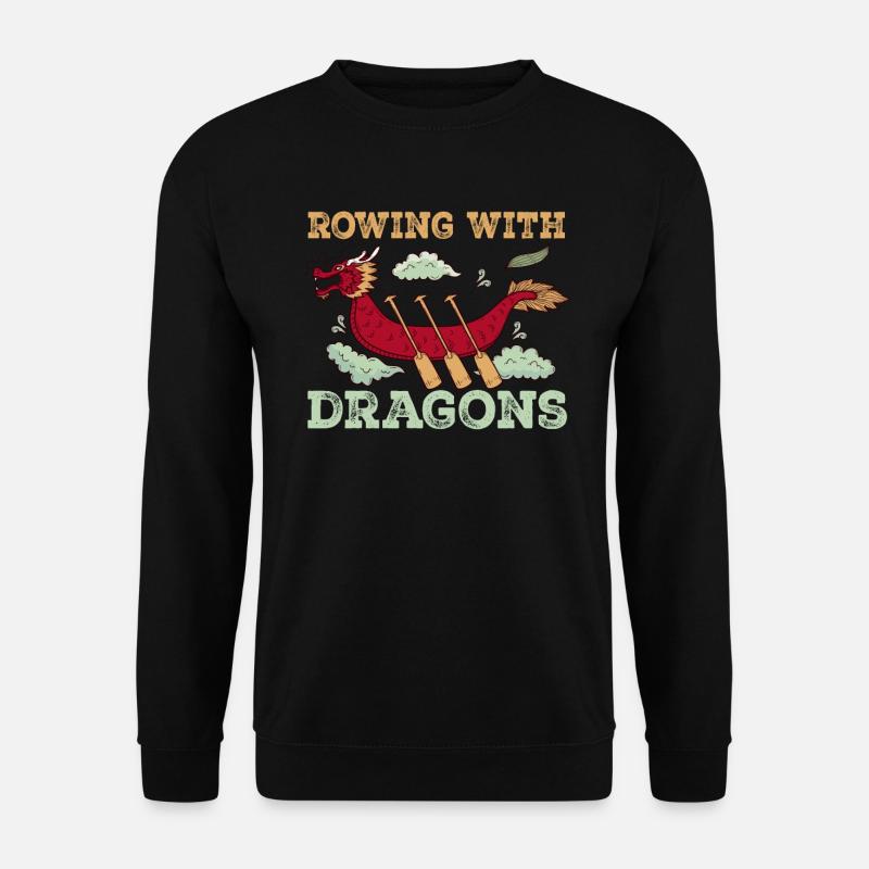Ramer avec Dragons Dragons Dragonboat - Sweat-shirt Unisexe - noir