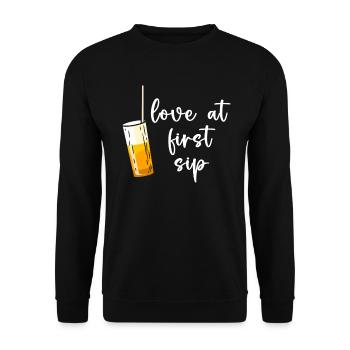 L’amour des amateurs de kombucha à la première gorgée - Sweat-shirt Unisexe - noir - Devant - Alina (178cm) & Michal (187cm)