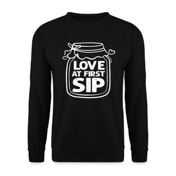 L’amour des amateurs de kombucha à la première gorgée - Sweat-shirt Unisexe - noir - Devant - Alina (178cm) & Michal (187cm)