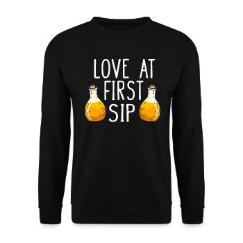 Amour au premier verre d’amateur de kombucha - Sweat-shirt Unisexe - noir - Devant - Alina (178cm) & Michal (187cm)