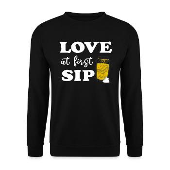 Amour au premier verre d’amateur de kombucha - Sweat-shirt Unisexe - noir - Devant - Alina (178cm) & Michal (187cm)