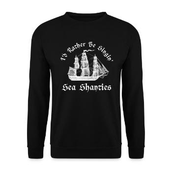 Sailor Meme Pirate Ship Ocean Sailing - Unisex Sweatshirt - black - Front - Alina (178cm) & Michal (187cm)