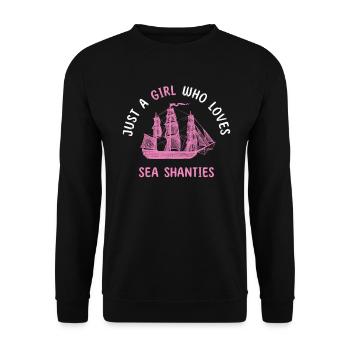 Sailor Meme Pirate Ship Ocean Sailing - Unisex Sweatshirt - black - Front - Alina (178cm) & Michal (187cm)