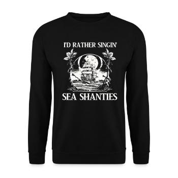 Sailor Meme Pirate Ship Ocean Sailing - Unisex Sweatshirt - black - Front - Alina (178cm) & Michal (187cm)