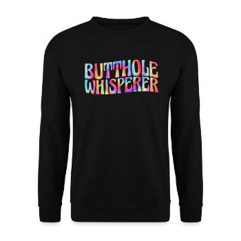 Arschloch-Flüsterer - Unisex Pullover - Schwarz - Vorne - Alina (178cm) & Michal (187cm)