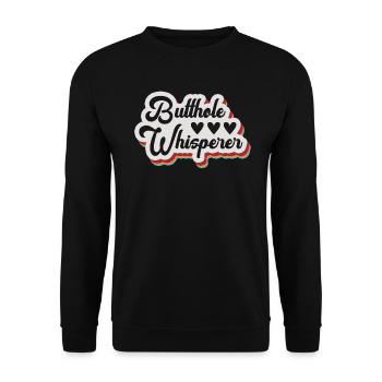 Butthole Whisperer - Unisex Sweatshirt - black - Front - Alina (178cm) & Michal (187cm)