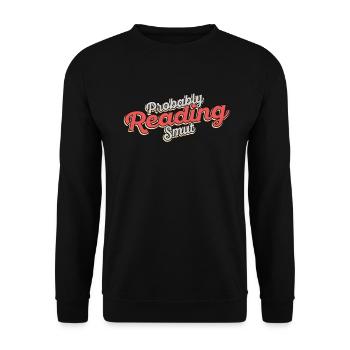 Wahrscheinlich lesen Schmutz Vintage-Bücher Schmutz - Unisex Pullover - Schwarz - Vorne - Alina (178cm) & Michal (187cm)