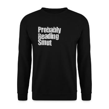Wahrscheinlich lesen Schmutz Vintage-Bücher Schmutz - Unisex Pullover - Schwarz - Vorne - Alina (178cm) & Michal (187cm)