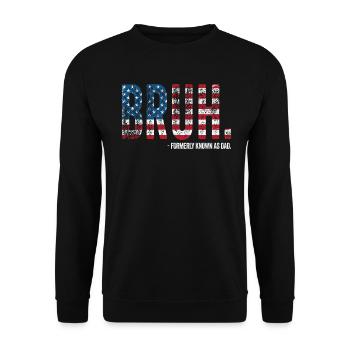 Bruh Formerly Known As Dad - Unisex Sweatshirt - black - Front - Alina (178cm) & Michal (187cm)