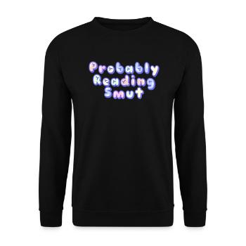 Wahrscheinlich lesen Schmutz Vintage-Bücher Schmutz - Unisex Pullover - Schwarz - Vorne - Alina (178cm) & Michal (187cm)