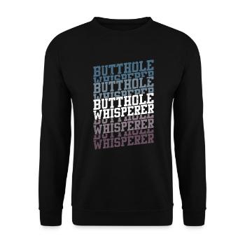 Butthole Whisperer - Unisex Sweatshirt - black - Front - Alina (178cm) & Michal (187cm)