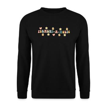 Ferment-A-Holic Kombucha Lover Fun - Unisex Sweatshirt - black - Front - Alina (178cm) & Michal (187cm)