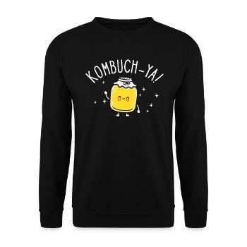 Kombucha-Ya Kombucha-Liebhaber-Spaß-Design - Unisex Pullover - Schwarz - Vorne - Alina (178cm) & Michal (187cm)