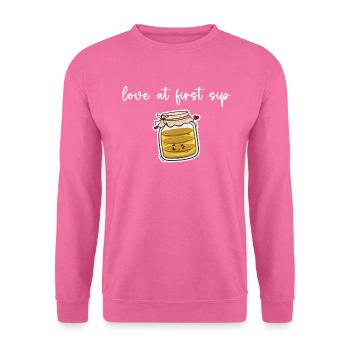 Liebe auf den ersten Schluck Kombucha-Liebhaber - Unisex Pullover - Pink - Vorne