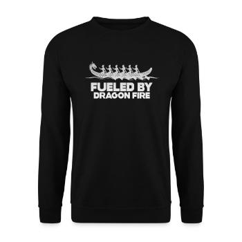 Fueled By Dragon Fire Dragon Boat - Unisex Sweatshirt - black - Front - Alina (178cm) & Michal (187cm)