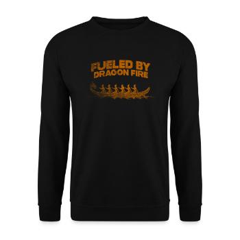Fueled By Dragon Fire Dragon Boat - Unisex Sweatshirt - black - Front - Alina (178cm) & Michal (187cm)